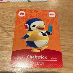 Nintendo Chabwick amiibo card
